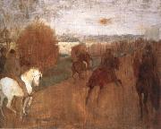 Edgar Degas Horses and Riders on a road china oil painting artist